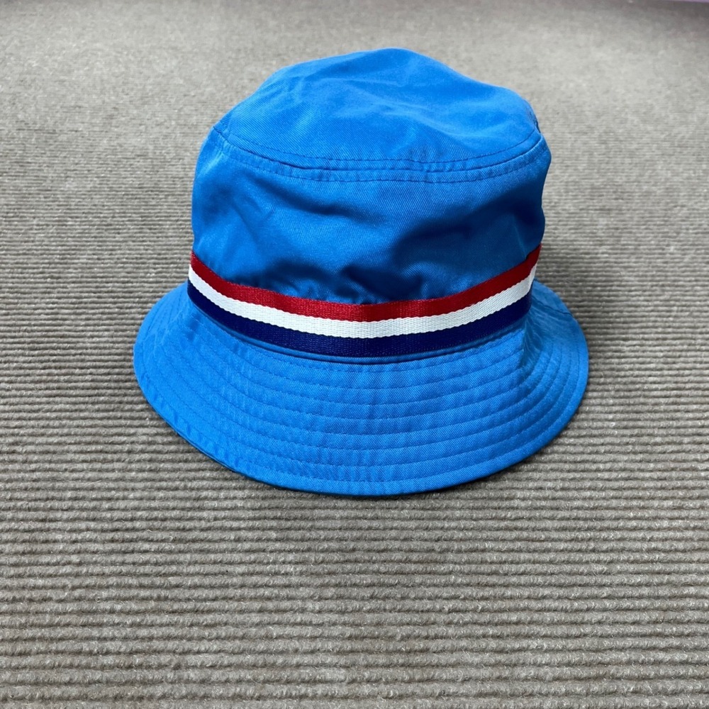 Madson Golf Blue Bucket Hat Striped Ribbon Band Sporty Preppy Sun Hat Unisex